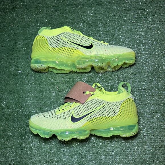 Nike Air Vapormax 2021 FK Flyknit Volt Green Neon Black FD0761-700 Men's Size 8 - Picture 2 of 6